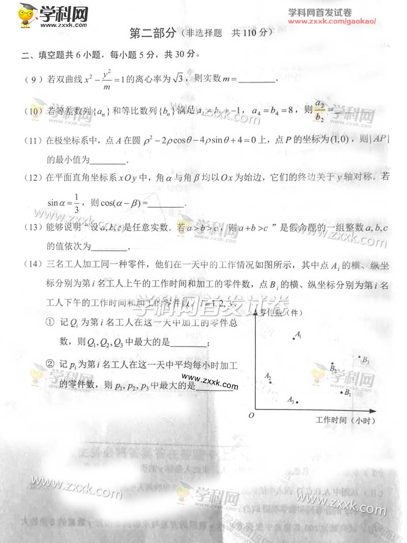 2017年北京高考理數(shù)真題及答案