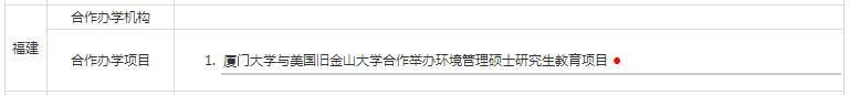 福建地區(qū)中外合作辦學(xué)碩士機(jī)構(gòu)及項(xiàng)目匯總
