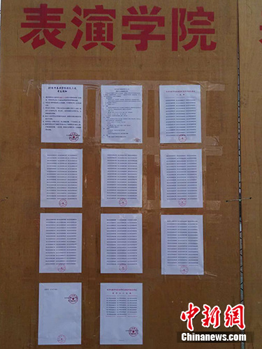 北影表演學院三試榜單