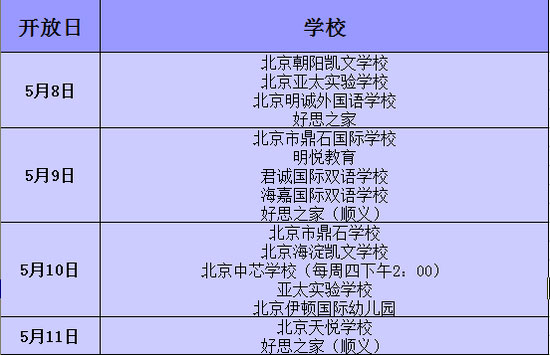 5月北京國際學校開放日重磅來襲
