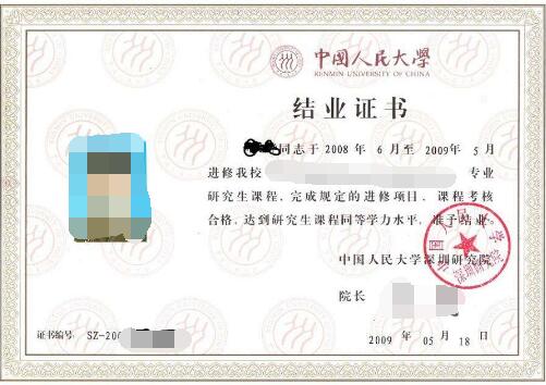 結(jié)業(yè)證書