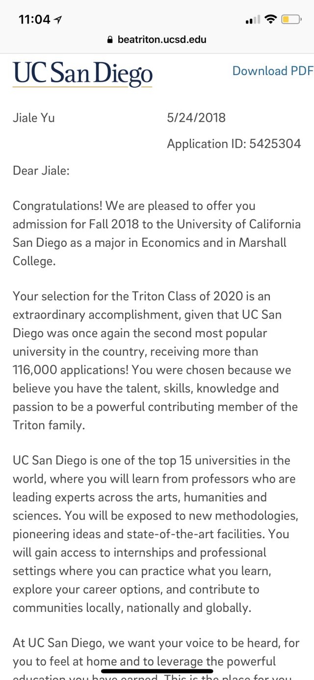 格瑞思國際學校畢業生美國社區大學轉學成果展示