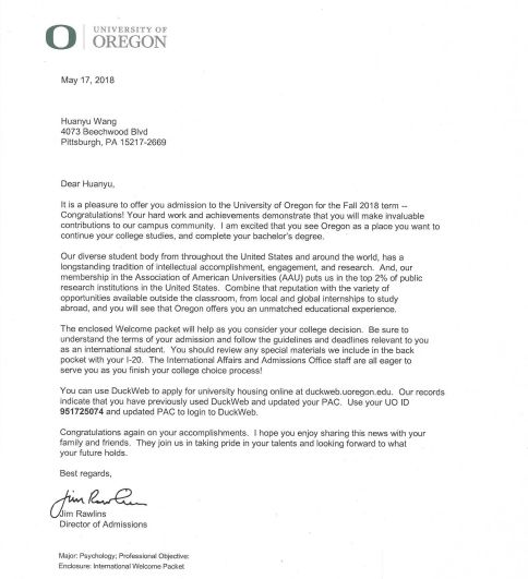 格瑞思國際學校畢業生美國社區大學轉學成果展示