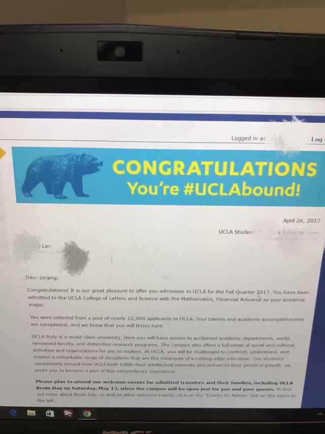 格瑞思國際學校畢業生美國社區大學轉學成果展示