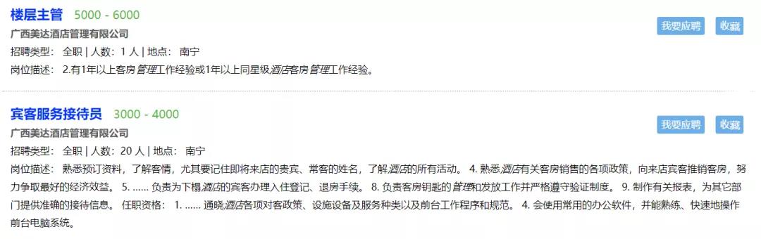 廣西酒店管理專業待遇怎么樣