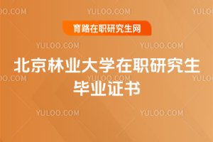 北京林業大學在職研究生畢業證書