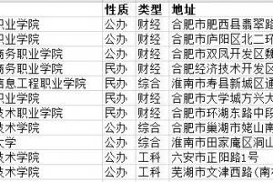 安徽互聯網金融專業大專有哪些?