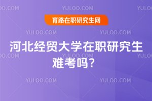 河北經(jīng)貿(mào)大學(xué)在職研究生難考嗎?