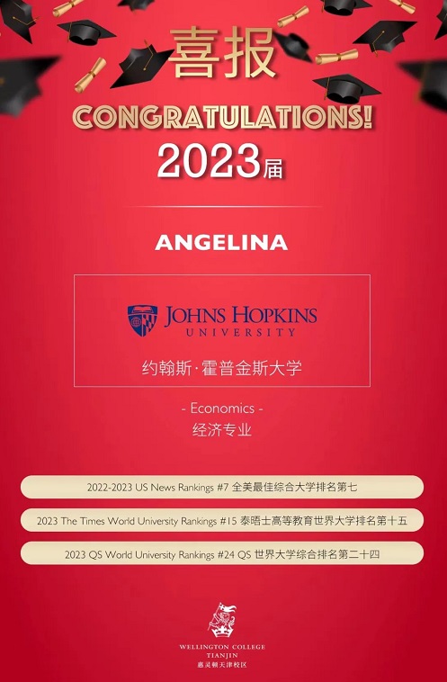 天津惠靈頓學(xué)校錄取喜報(bào)