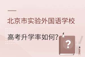 北京市實驗外國語學校高考升學率如何？