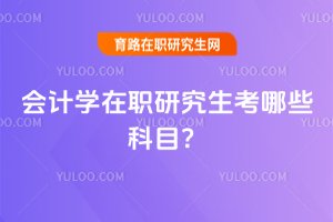 會計學(xué)在職研究生考哪些科目?