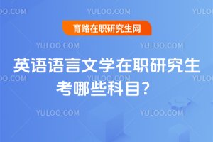 2025英語語言文學在職研究生考哪些科目?