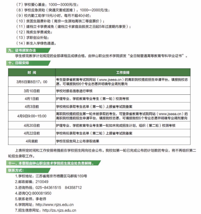 2024年鐘山職業技術學院提前招生簡章 2024年鐘山職業技術學院提前招生簡章