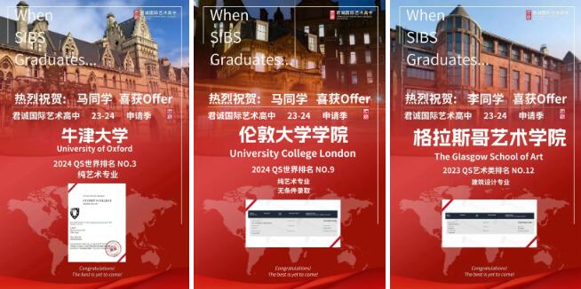 君誠國際藝術高中錄取通知書