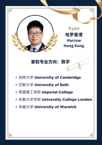 哈羅畢業生大學錄取榜單