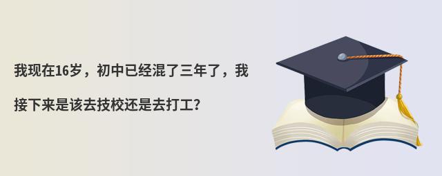 我現(xiàn)在16歲,初中已經(jīng)混了三年了,我接下來是該去技校還是去打工?