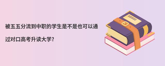 被五五分流到中職的學生是不是也可以通過對口高考升讀大學?