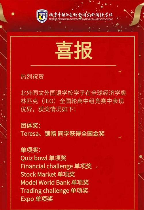 北外同文學子在全球經濟學奧林匹克中摘得全國金獎