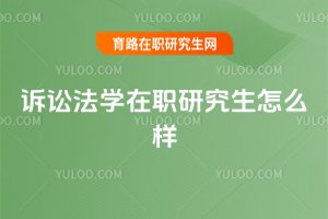 訴訟法學(xué)在職研究生怎么樣