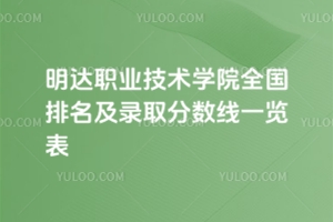 2025年明達(dá)職業(yè)技術(shù)學(xué)院全國排名及錄取分?jǐn)?shù)線一覽表