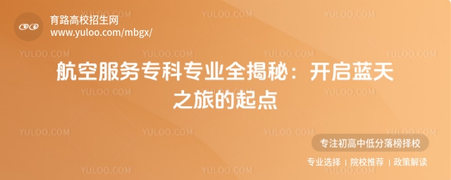 航空服務專科專業全揭秘:開啟藍天之旅的起點