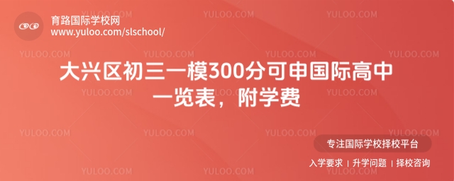 2025年北京大興區初三一模300分可申國際高中一覽表,附學費