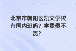 北京市朝陽區凱文學校有國內班嗎？學費貴不貴？