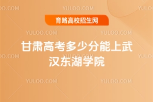 2025甘肅高考多少分能上武漢東湖學院？附2024年錄取分數線及位次
