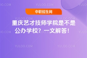 重慶藝才技師學(xué)院是不是公辦學(xué)校？一文解答！