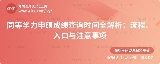 同等學力申碩成績查詢時間