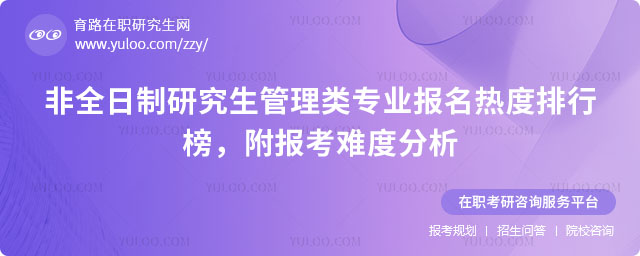 非全日制研究生管理類專業報名熱度排行榜