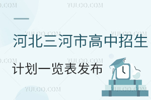 2025年河北三河市高中招生計劃一覽表發布,含學校名單、招生人數!