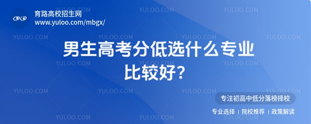 男生高考分低選什么專業(yè)比較好?
