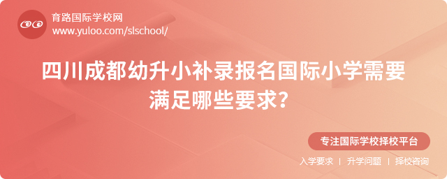 2025年四川成都幼升小補(bǔ)錄報(bào)名國際小學(xué)需要滿足哪些要求