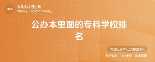 公辦本里面的專科學校排名,附專科公辦學校排名