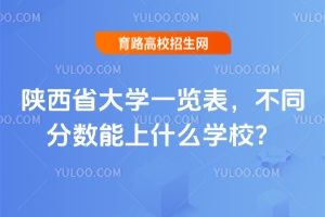 2025陜西省大學一覽,不同分數擇校必看