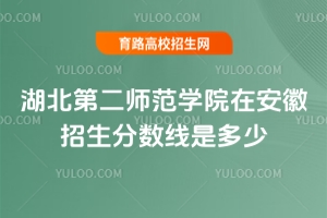 湖北第二師范學院在安徽招生分數線是多少？