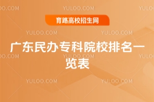 廣東2025年民辦專科院校排名一覽表,附民辦專科院校推薦