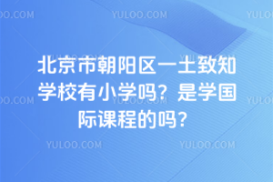 北京市朝陽區一土致知學校有小學嗎？是學國際課程的嗎？