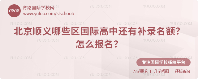 2025年北京順義哪些區國際高中還有補錄名額
