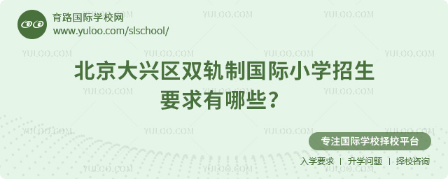 2025年北京大興區雙軌制國際小學招生要求