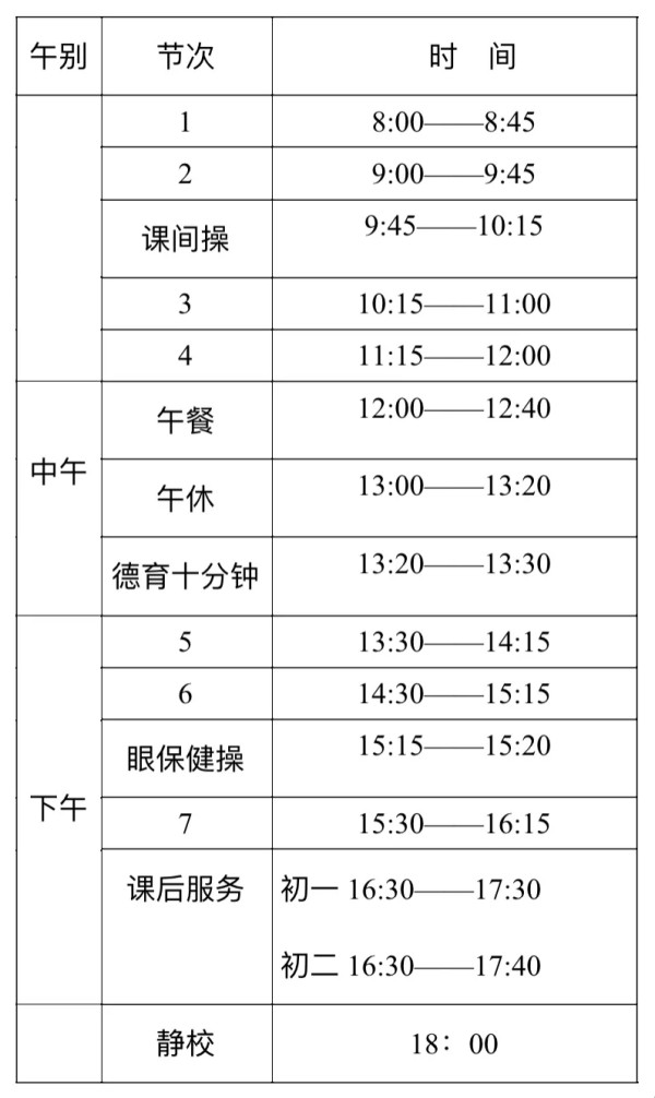 陳經綸中學作息時間