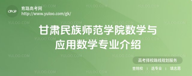 甘肅民族師范學院數(shù)學與應用數(shù)學專業(yè)介紹