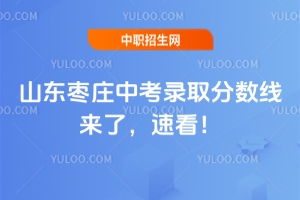 2025年山東棗莊中考錄取分數線來了,速看!