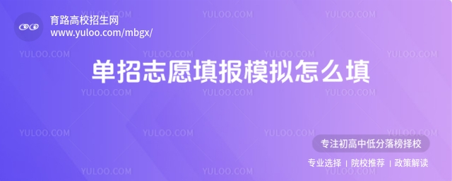 單招志愿填報模擬怎么填?