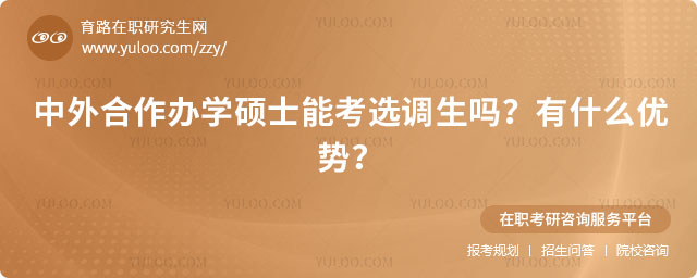中外合作辦學碩士能考選調生嗎