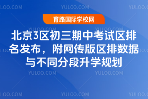 2025-2026學(xué)年上北京3區(qū)初三期中考試區(qū)排名發(fā)布,附網(wǎng)傳版區(qū)排數(shù)據(jù)與不同分段升學(xué)規(guī)劃